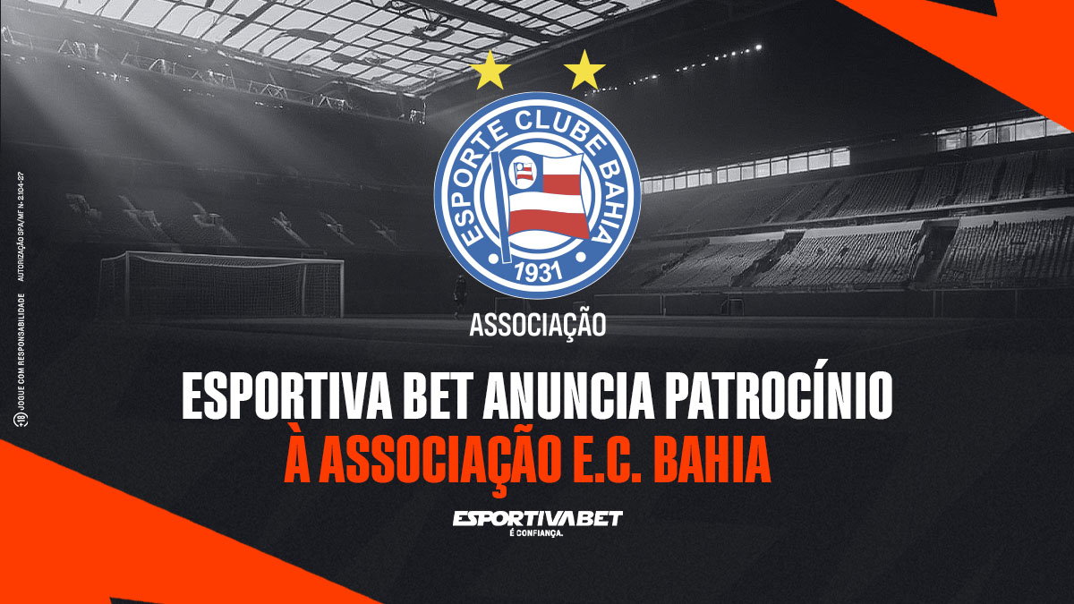 Esportiva Bet anuncia patrocínio à Associação E.C. Bahia