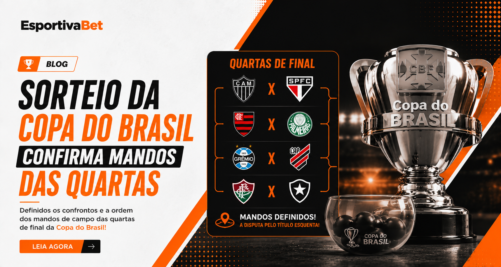 Sorteio da Copa do Brasil Confirma Mandos das Quartas